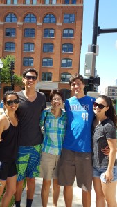 Far right window one floor down from the top